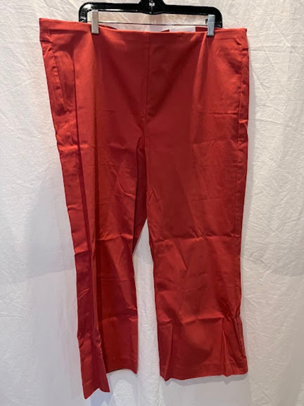 NWT Chico's So Slimming Juliet Kick Flare Crop Pants Coral Zinnia Orange Sz 20